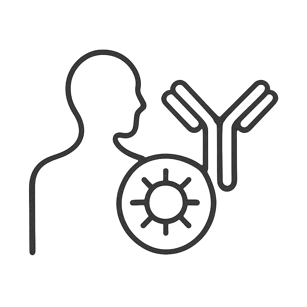 Immunotherapy logo, scientific, elegant, academic, fits biomedical publications section